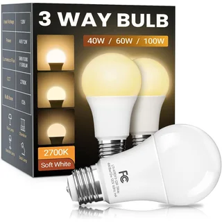 TJOY 3-Way LED Light Bulb, 40/60/100W Equivalent, 2700K