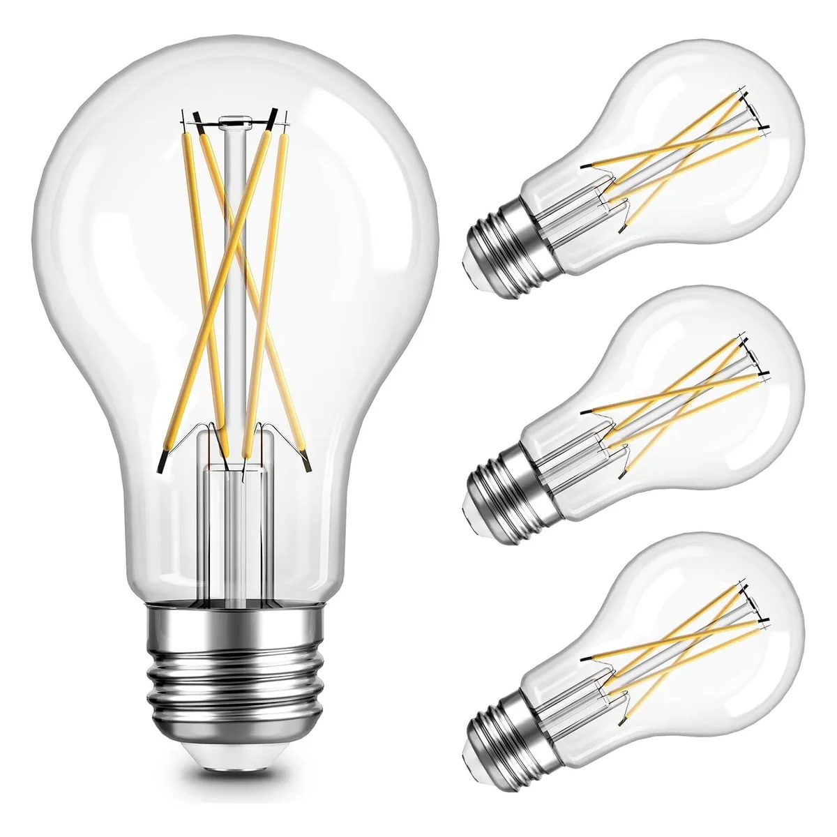 TJOY A19 Edison Filament LED Bulb, 60W Equivalent, Soft white 2700K