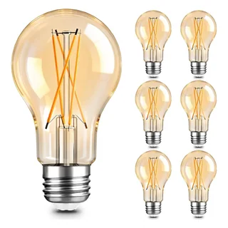 TJOY A19 Edison Filament LED Bulb, 60W Equivalent, 2200K