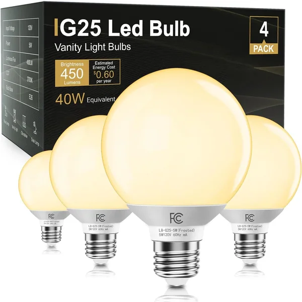 TJOY G25 LED Globe Bulb, 5W
