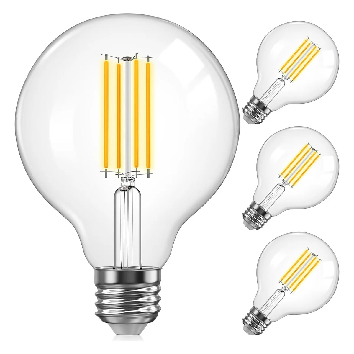 TJOY G25 Dimmable Filament Globe Bulb, 500 Lumens, Soft white 2700K