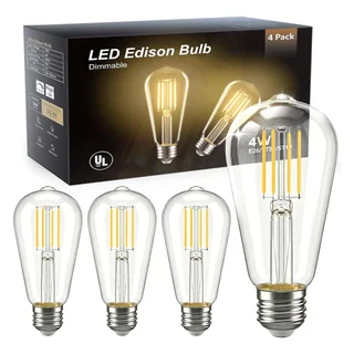 TJOY ST58 Vintage Edison LED Bulb, 40W Equivalent, 2700K
