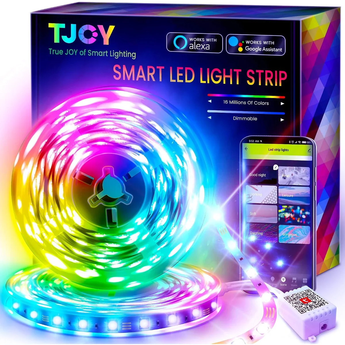 TJOY Smart Wi-Fi LED Strip Lights, 50 ft
