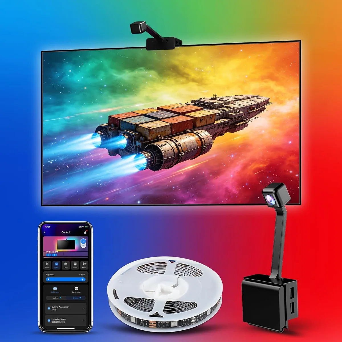 TJOY TV LED Backlight, RGB+IC, 45 to 50 in. TV, 9.84 ft